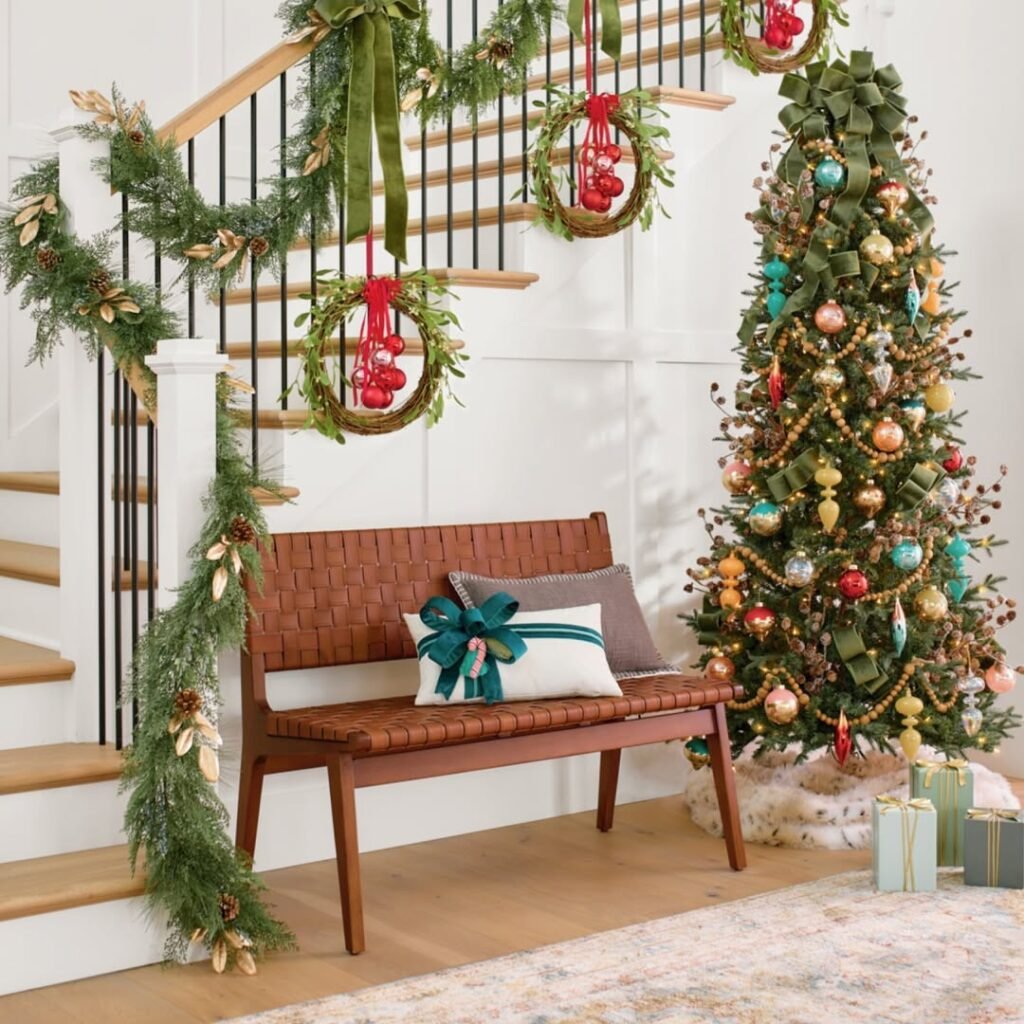 Best Christmas entryway decor idea