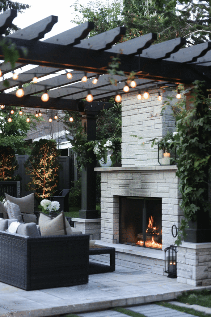 Awesome Outdoor Fireplace
