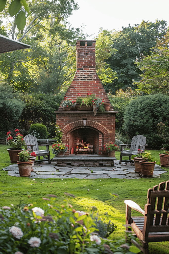 Floral Fireplace Haven
