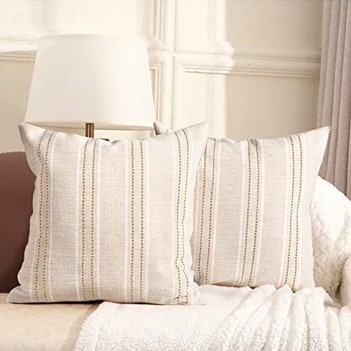 Farmhouse Linen Throw Pillows