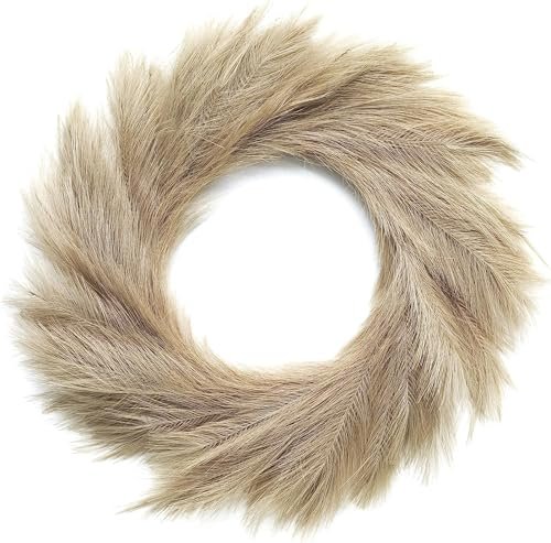 Faux Pampas Grass Wreath