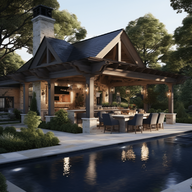 Outdoor Kitchen pool house