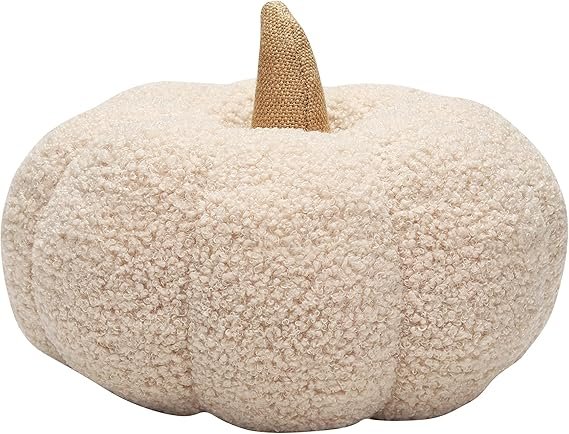 Sherpa pumpkin pillow