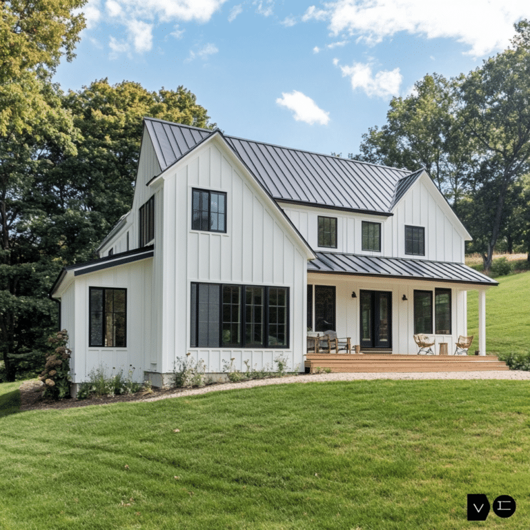 Classic Black and White Farmhouse