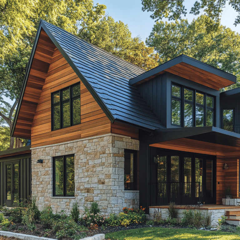 Wood and Stone Mountain Home