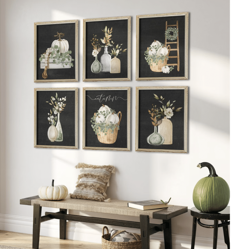 Printed Autumn Chalk Board Prints