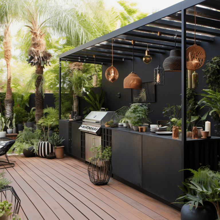 Luxury Moody outdoor kitchen