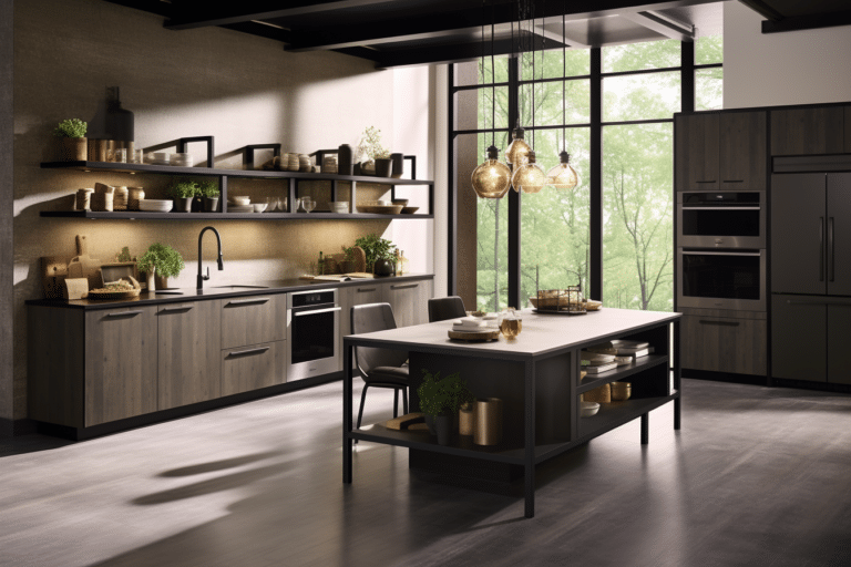 Elegant Industrial Kitchen,