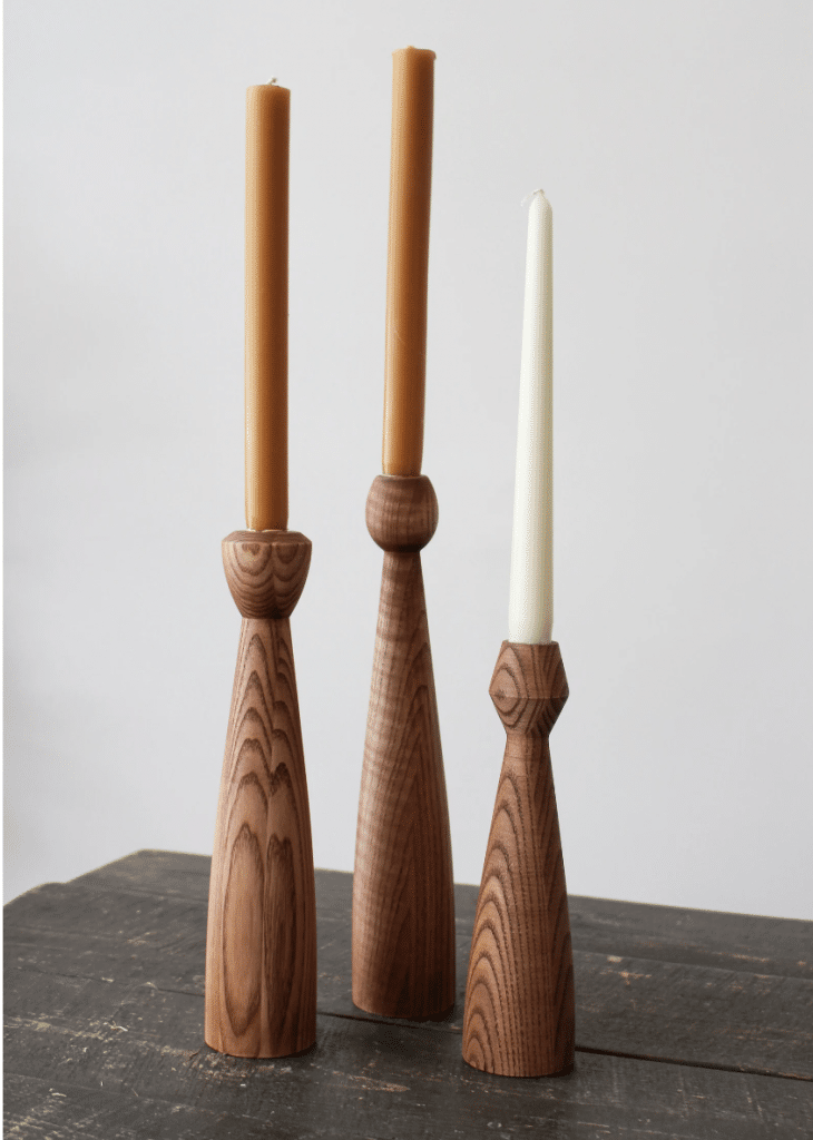 Wooden Candle Stick Holders